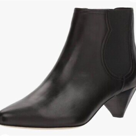 Joie Barleena Black Cone Heel Ankle Slip On Booties - Picture 1 of 11